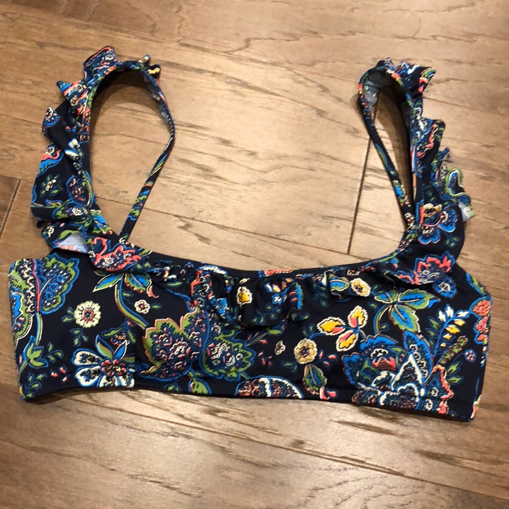 Jcrew floral bikini top